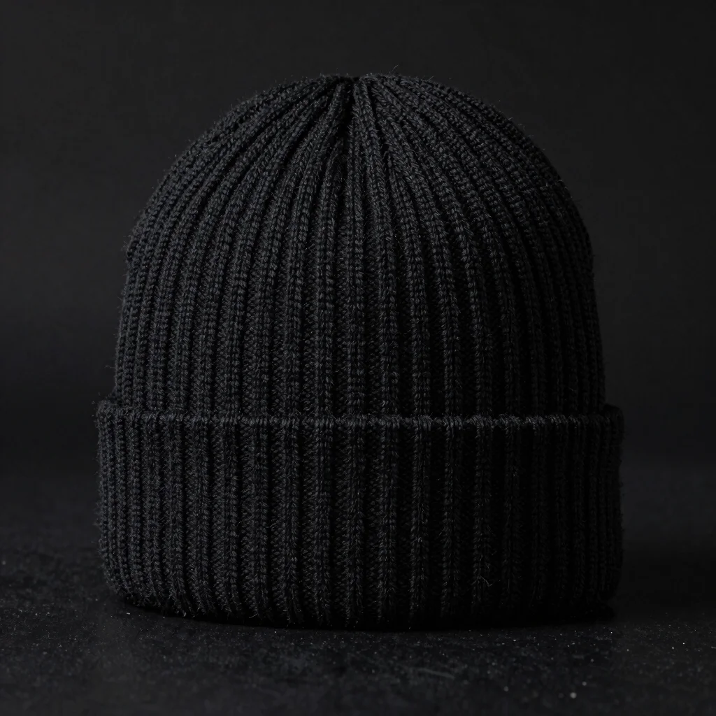 1531 Heavy Knit Embroidered Beanie